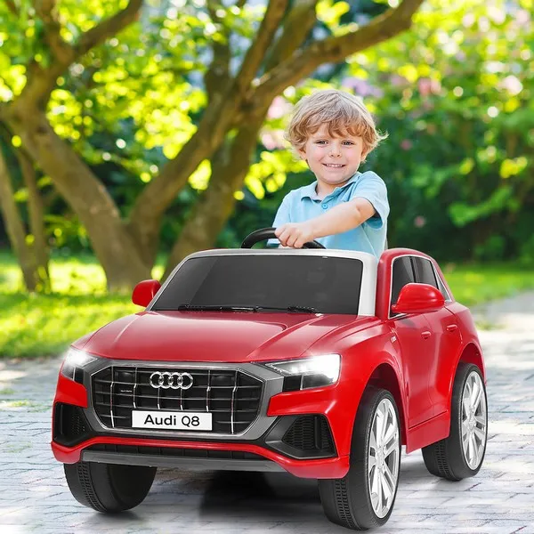Продукт Акумулаторен джип  Audi Q8 12V с меки гуми и кожена седалка  - 0 - BG Hlapeta