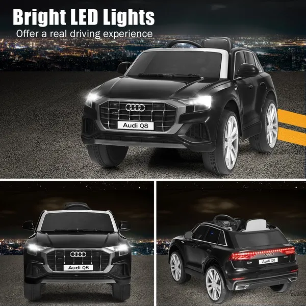 Продукт Акумулаторен джип  Audi Q8 12V с меки гуми и кожена седалка  - 0 - BG Hlapeta