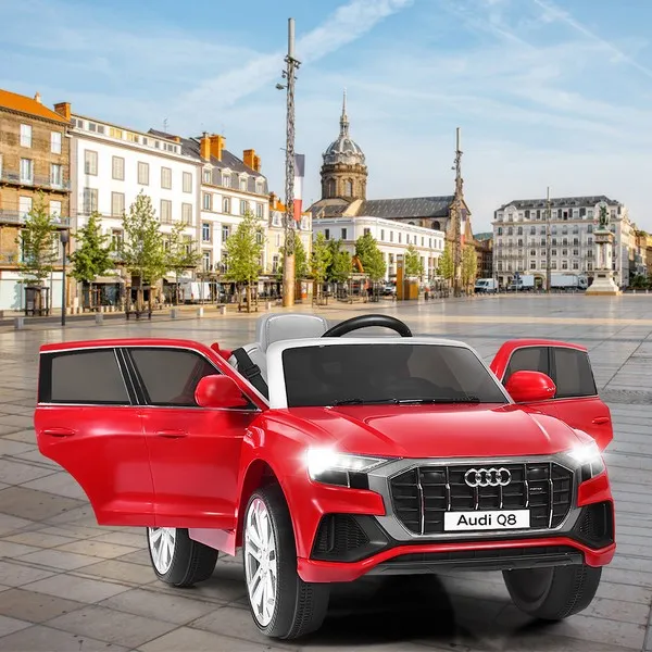 Продукт Акумулаторен джип  Audi Q8 12V с меки гуми и кожена седалка  - 0 - BG Hlapeta
