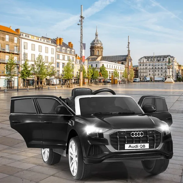 Продукт Акумулаторен джип  Audi Q8 12V с меки гуми и кожена седалка  - 0 - BG Hlapeta