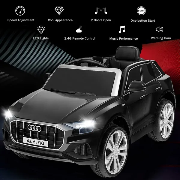 Продукт Акумулаторен джип  Audi Q8 12V с меки гуми и кожена седалка  - 0 - BG Hlapeta