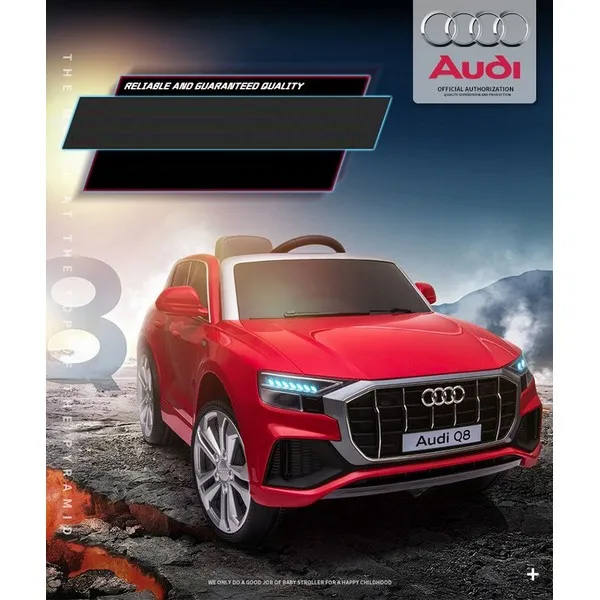 Продукт Акумулаторен джип  Audi Q8 12V с меки гуми и кожена седалка  - 0 - BG Hlapeta