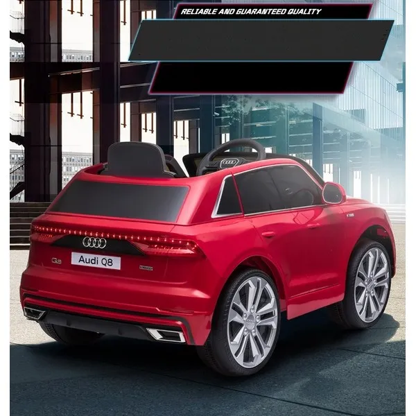Продукт Акумулаторен джип  Audi Q8 12V с меки гуми и кожена седалка  - 0 - BG Hlapeta