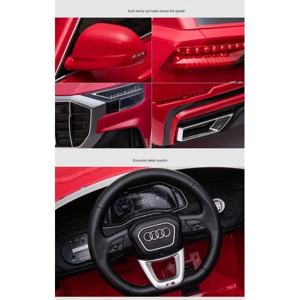 Продукт Акумулаторен джип  Audi Q8 12V с меки гуми и кожена седалка  - 0 - BG Hlapeta
