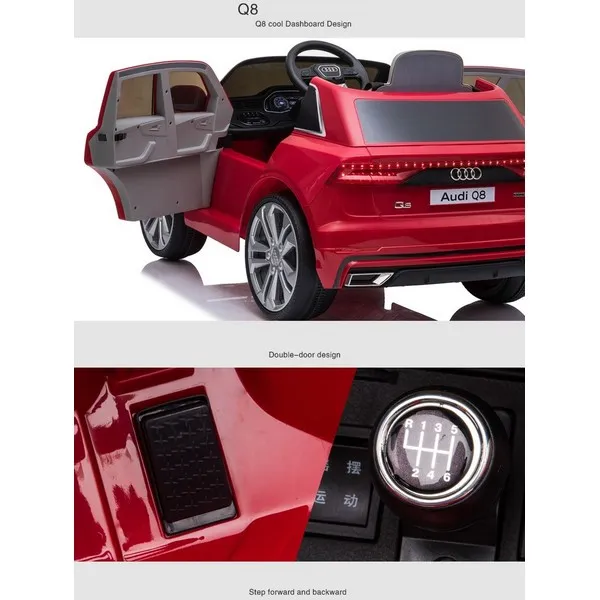 Продукт Акумулаторен джип  Audi Q8 12V с меки гуми и кожена седалка  - 0 - BG Hlapeta
