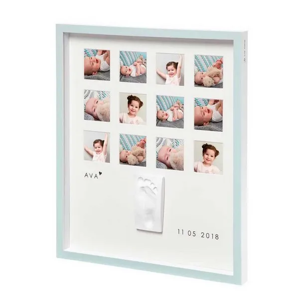 Продукт BABY ART  My Very First Year - Рамка за 12 снимки и отпечатък, естествено дърво - 0 - BG Hlapeta