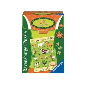 Ravensburger Животните и техните малки - Пъзел 80 ел.