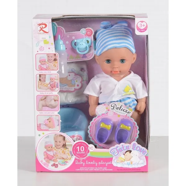 Продукт Moni - Пишкащо бебе със синя шапка, 31cm - 0 - BG Hlapeta