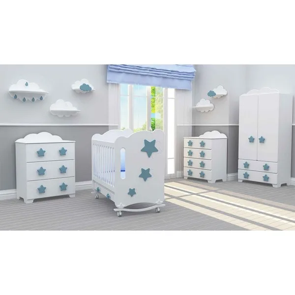 Продукт Bambino Casa Stelle Grandi Felici Blu - Гардероб Син - 0 - BG Hlapeta