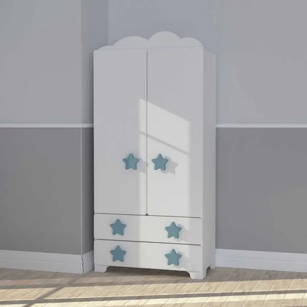 Продукт Bambino Casa Stelle Grandi Felici Blu - Гардероб Син - 0 - BG Hlapeta