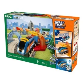 Brio- Action tunnel travel set-комплект влакче и релси