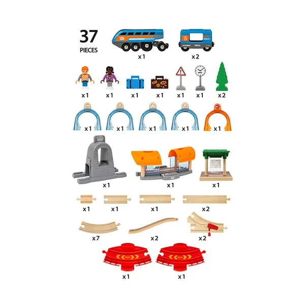 Продукт Brio- Action tunnel travel set-комплект влакче и релси - 0 - BG Hlapeta