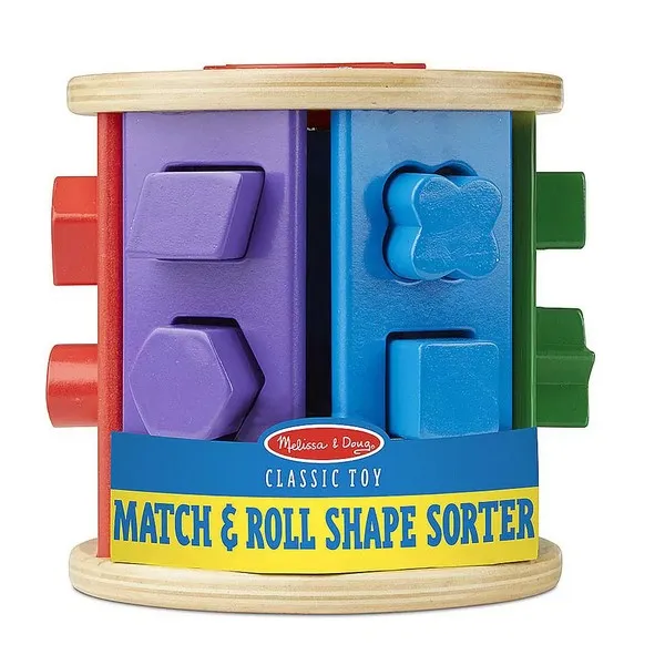 Продукт Melissa and Doug - Дървен сортер ролка с форми - 0 - BG Hlapeta