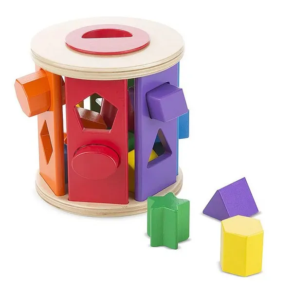 Продукт Melissa and Doug - Дървен сортер ролка с форми - 0 - BG Hlapeta