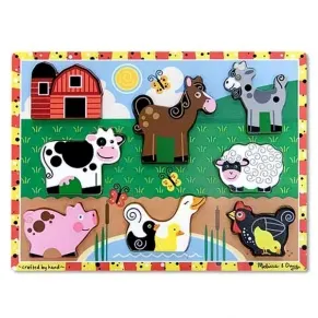 Melissa and Doug Ферма - Дървен пъзел 
