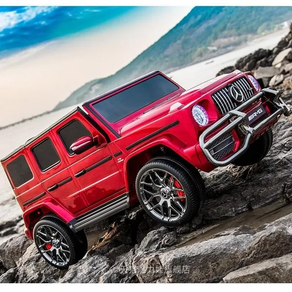 Продукт Двуместен акумулаторен джип Mercedes-Benz G63 AMG Licensed 24V с MP3, с меки гуми и кожена седалка, 4X4 - 0 - BG Hlapeta