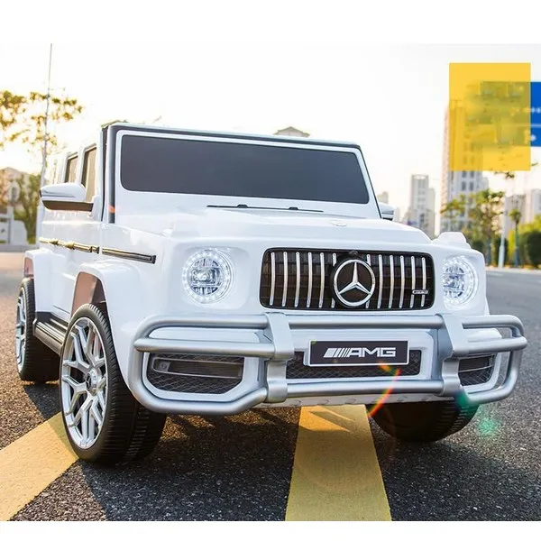 Продукт Двуместен акумулаторен джип Mercedes-Benz G63 AMG Licensed 24V с MP3, с меки гуми и кожена седалка, 4X4 - 0 - BG Hlapeta