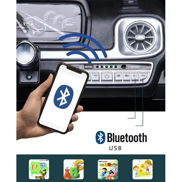 Продукт Двуместен акумулаторен джип Mercedes-Benz G63 AMG Licensed 24V с MP3, с меки гуми и кожена седалка, 4X4 - 0 - BG Hlapeta