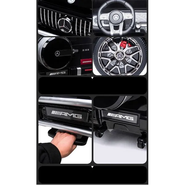 Продукт Двуместен акумулаторен джип Mercedes-Benz G63 AMG Licensed 24V с MP3, с меки гуми и кожена седалка, 4X4 - 0 - BG Hlapeta