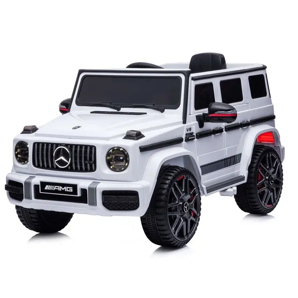 Продукт Акумулаторен джип Mercedes G63 AMG, 12V с меки гуми и отварящи се врати и амортисьори - 0 - BG Hlapeta