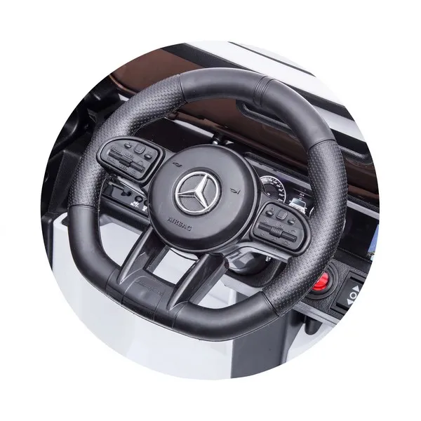 Продукт Акумулаторен джип Mercedes G63 AMG, 12V с меки гуми и отварящи се врати и амортисьори - 0 - BG Hlapeta