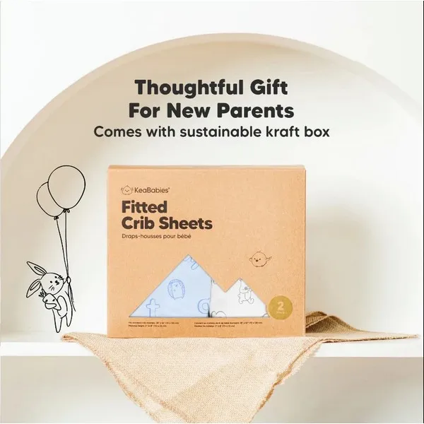 Продукт KeaBabies - Чаршафи От Органичен Памук 2 Броя 60х120См - 0 - BG Hlapeta