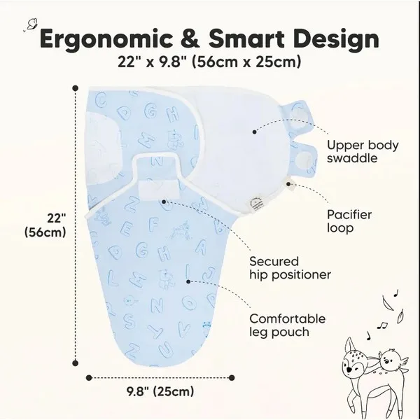 Продукт KeaBabies - Пелени За Повиване Organic 0-3 Месеца 3Бр - 0 - BG Hlapeta