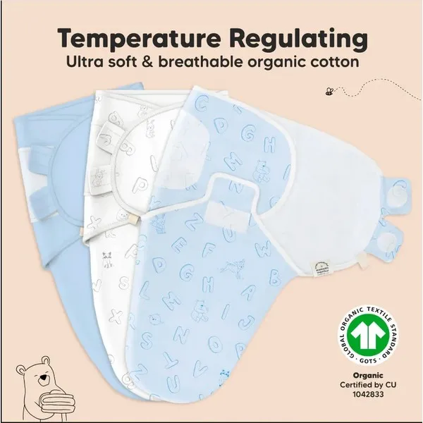Продукт KeaBabies - Пелени За Повиване Organic 0-3 Месеца 3Бр - 0 - BG Hlapeta