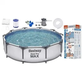 Bestway - Сглобяем басейн, кръгъл 3.05м x 76см с помпа