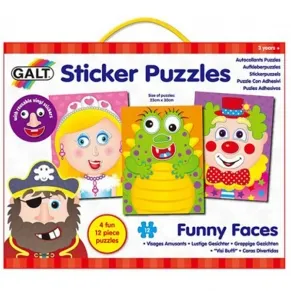 GALT Забавни лица - Пъзел със стикери