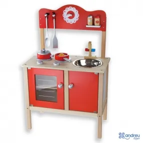 Andreu Toys Голяма червена кухня