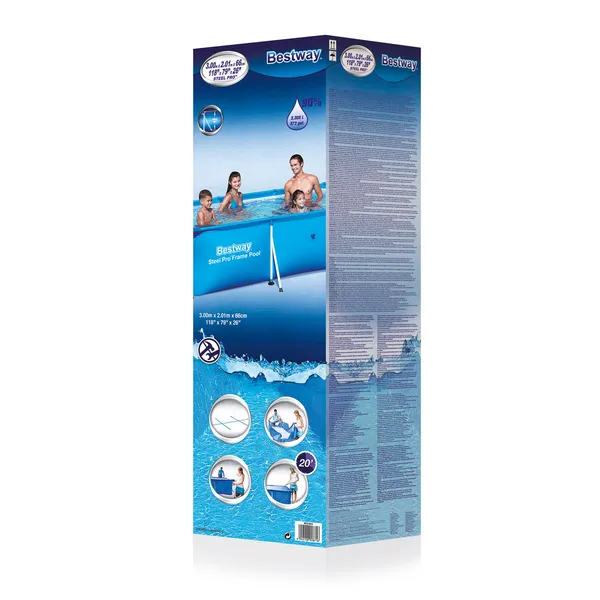 Продукт Bestway Steel Pro - правоъгълен басейн 300x201x66см. - 0 - BG Hlapeta