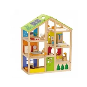 Hape - Дървена къща за кукли обзаведена Hape - Дървена къща за кукли обзаведена