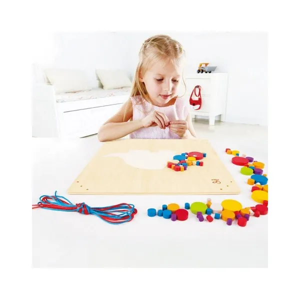 Продукт Hape - Детска живописна мозайка с Трицератопс - 0 - BG Hlapeta