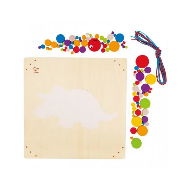 Продукт Hape - Детска живописна мозайка с Трицератопс - 0 - BG Hlapeta