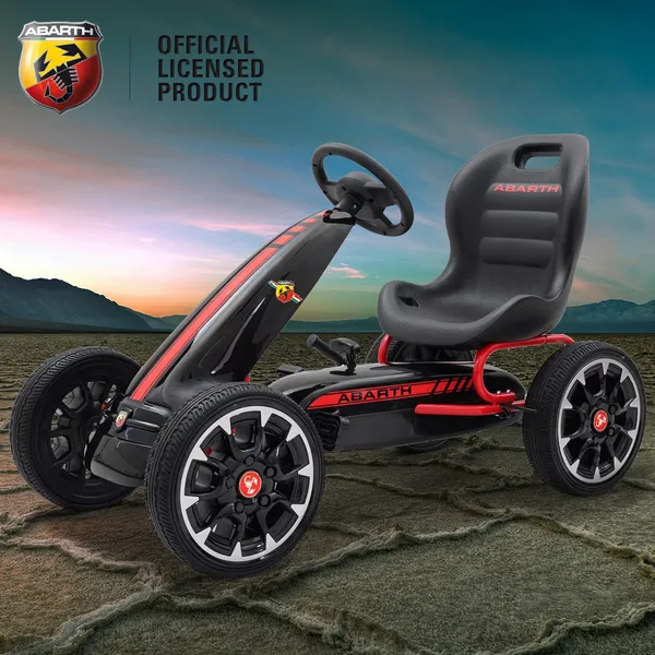 Продукт Картинг Abarth Pedal Go Kart с меки гуми, лицензиран модел  - 0 - BG Hlapeta