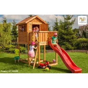 Fungoo MY HOUSE  площадка с къщичка с пързалка