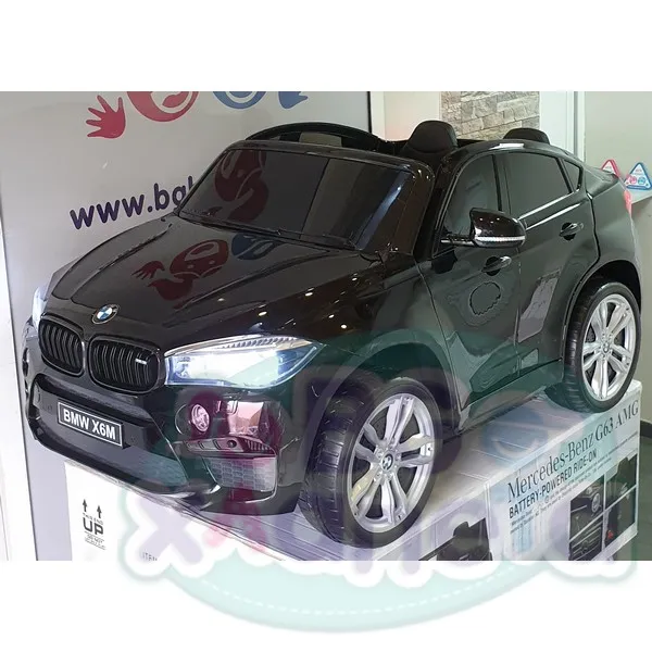 Продукт Двуместен акумулаторен джип BMW X6M с меки гуми и 2 кожени седалки - 0 - BG Hlapeta