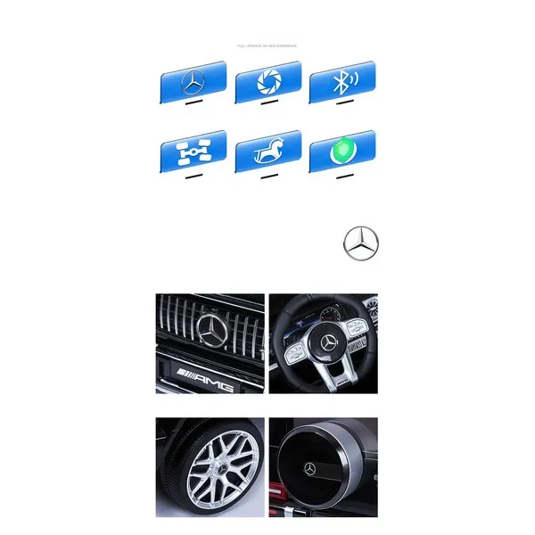 Продукт Акумулаторен джип Mercedes Benz G63 с меки гуми и кожена седалка - 0 - BG Hlapeta