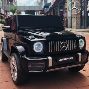 Акумулаторен джип Mercedes Benz G63 с меки гуми и кожена седалка
