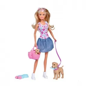 Simba SL - Стефи на разходка с куче 29 см. Simba SL - Стефи на разходка с куче 29 см.