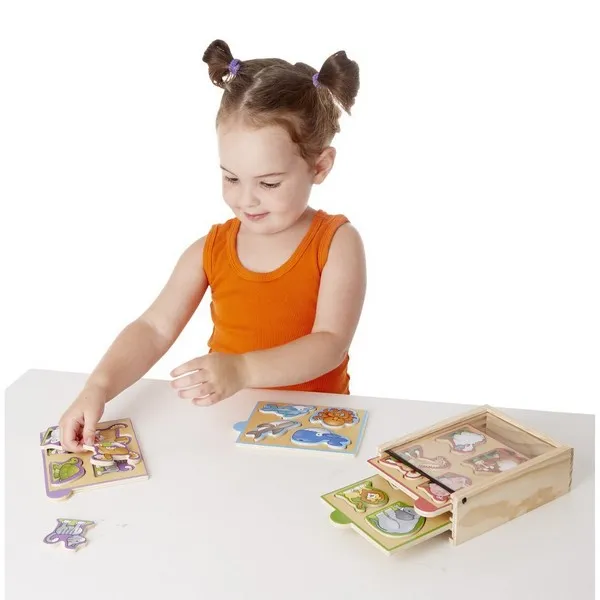 Продукт Melissa and Doug - Дървен пъзел мини животни - 0 - BG Hlapeta
