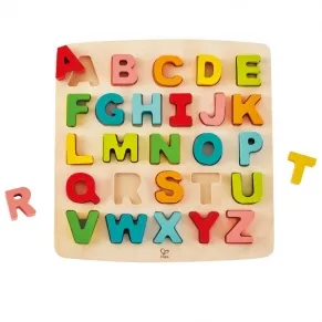 Hape - Дървен пъзел Азбука главни букви