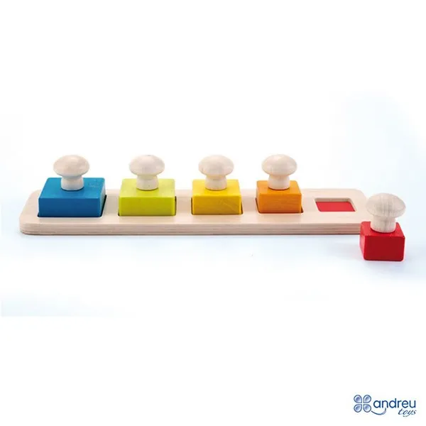 Продукт Andreu toys - Обучаващ пъзел с квадрати и големи дръжки - 0 - BG Hlapeta