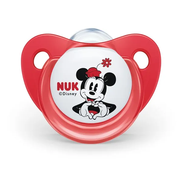 Продукт NUK Mickey - Биберон залъгалка силикон 6-18 мес. 1бр. + кутийка за съхранение и стерилизация в микровълнова - 0 - BG Hlapeta