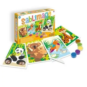 Sentosphere - Комплект за рисуване с пясък екзотични животни Sentosphere - Комплект за рисуване с пясък екзотични животни