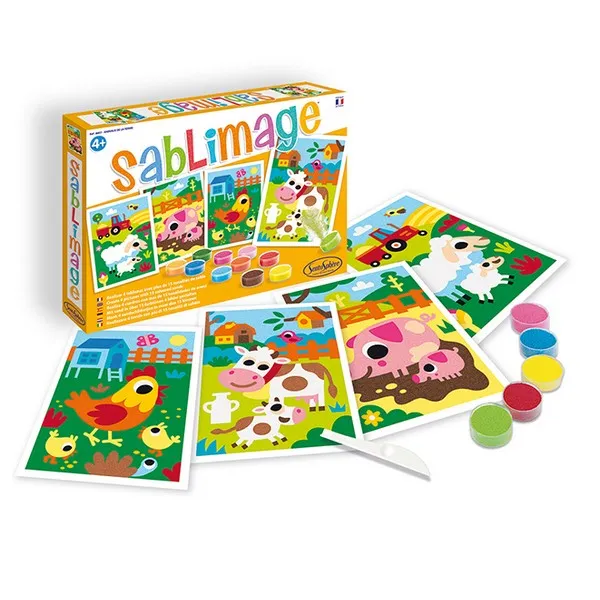 Продукт Sentosphere - Комплект за рисуване с пясък екзотични животни - 0 - BG Hlapeta