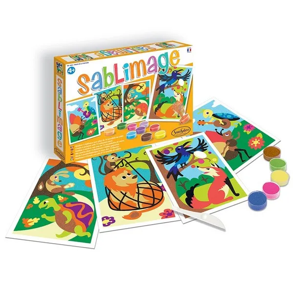 Продукт Sentosphere - Комплект за рисуване с пясък екзотични животни - 0 - BG Hlapeta