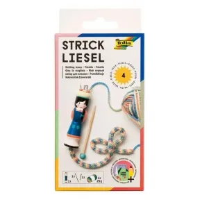 Folia Bringmann - Комплект за плетене на френско плетиво с дървена кукла