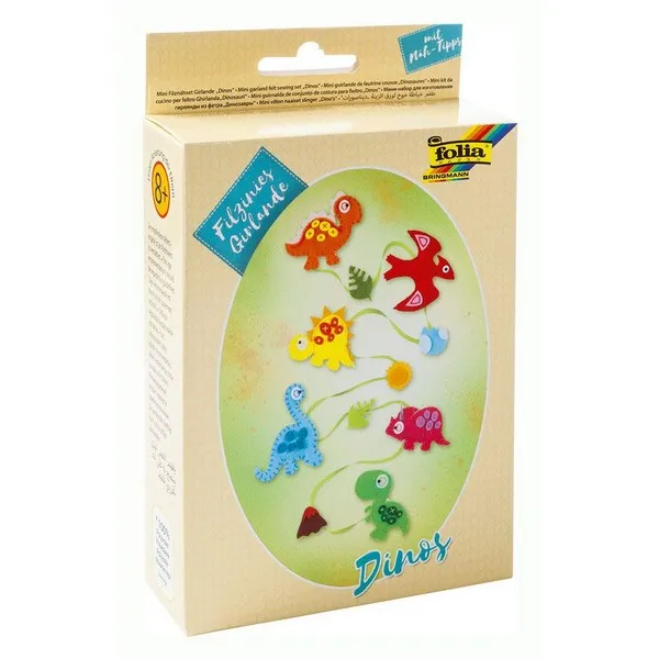 Продукт Folia Bringmann Динозаври - Комплект за шиене с филц - 0 - BG Hlapeta